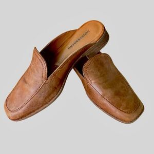 Lucky Brand Lisinda Leather Mules – Size 7M – Tan
